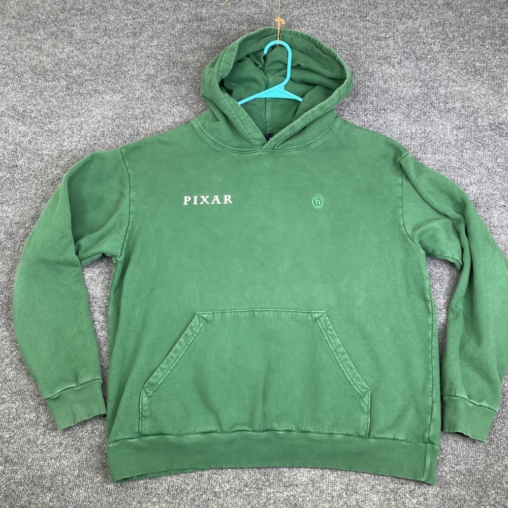 Hidden Jeans x Disney Wall-E Pixar Line Work Pullover Hoodie Size Large Green